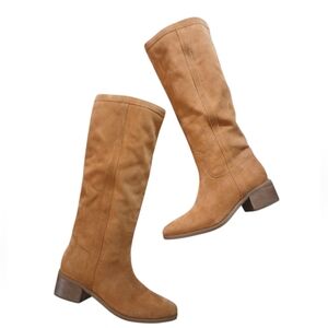 Marc Fisher Tan Seede Knee High Women's Tall Riding Boots size 8.5